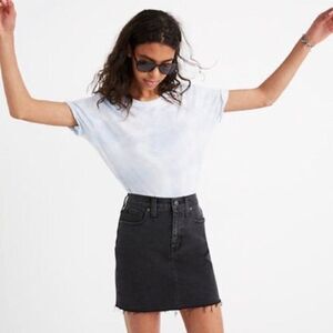 Madewell Black Denim Mini Skirt